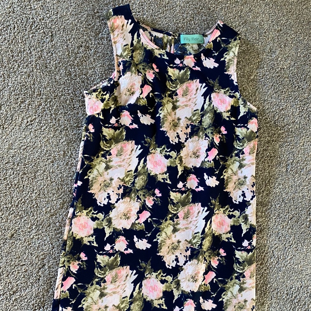 Filly flair open back floral dress